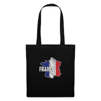Patriotische Frankreich Flagge Patriot Französischer Nationalismus - Stoffbeutel - Schwarz - Vorne