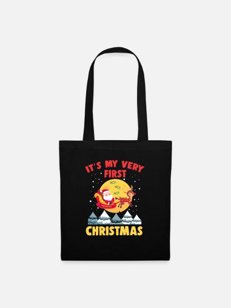 Es ist mein allererstes Weihnachten - Stoffbeutel - Schwarz