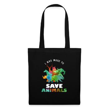 Rescue Pets Made To Save Défenseur des droits des animaux - Sac en tissu - noir - Devant