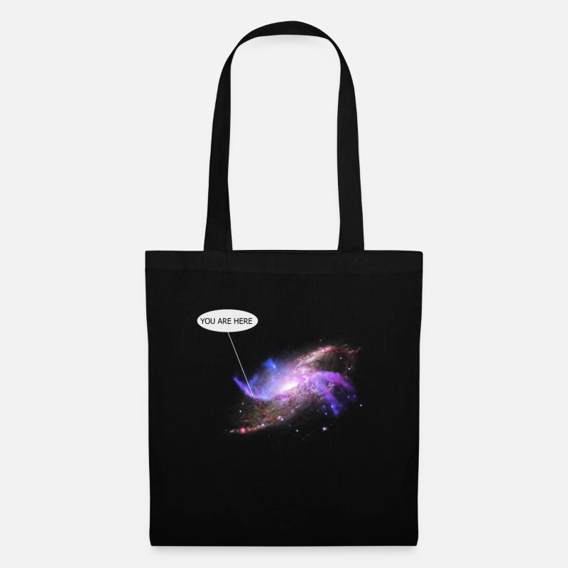 Nebula Galaxy Weltraummilkyway Rocketship - Stoffbeutel - Schwarz