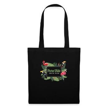 Animaux Pura Vida Flamingo Faune Plages Costa - Sac en tissu - noir - Devant