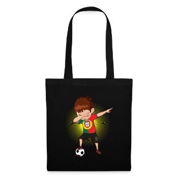 Football Portugais Portugal Footballeur - Sac en tissu - noir - Devant