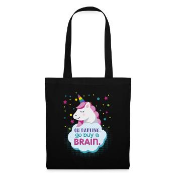 Go Buy A Brain Sarcastic Unicorn Magical - Tote Bag - black - Front