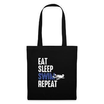 Swimmers Life Swimming Team Eat Sleep Swim Repeat - Tote Bag - black - Front