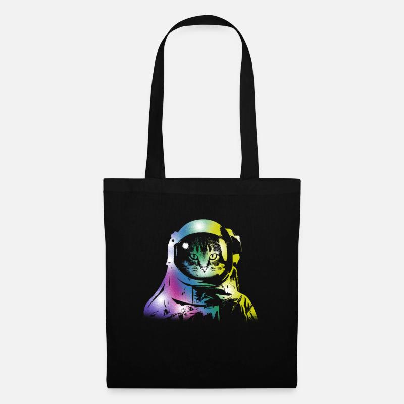 Cat Space Outerspace Galaxy Cats Kätzchenbesitzer - Stoffbeutel - Schwarz