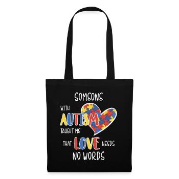 Autism Love needs no words - Sac en tissu - noir - Devant