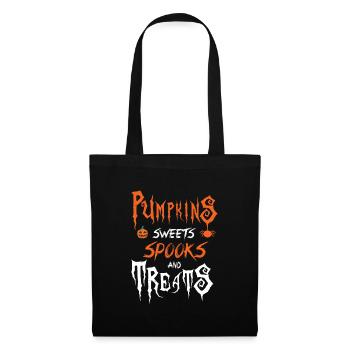 Citrouilles Bonbons Spooks Trick Or Treat Halloween - Sac en tissu - noir - Devant