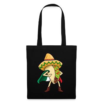 Super Taco Mexican Flag Sombrero - Tote Bag - black - Front