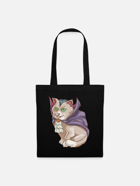 Halloween Vampir Katze - Stoffbeutel - Schwarz