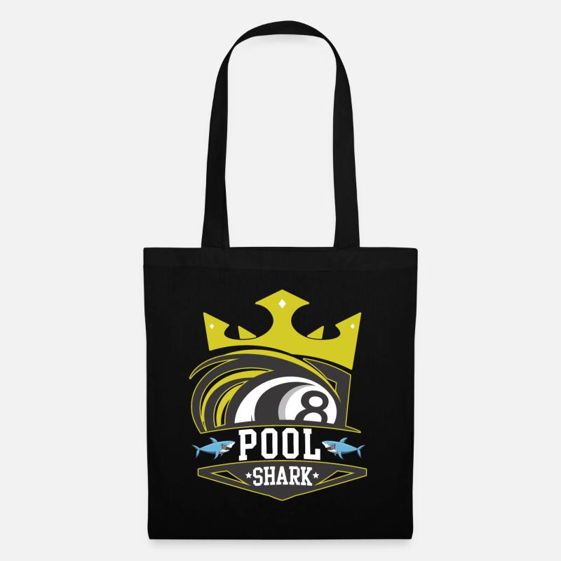 Billiard Pool - Pool Shark - Tote Bag - black