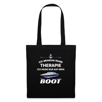 Traitement et bateau bateau bateau à moteur bateau de plaisance port - Sac en tissu - noir - Devant