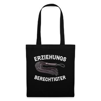 Erziehungsberechtigter BDSM Bondage Erotik lustig - Stoffbeutel - Schwarz - Vorne