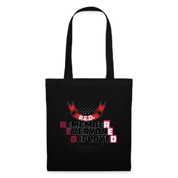 Veteran Marines Army Soldier Navy RED Remember - Tote Bag - black - Front