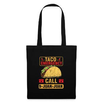 Taco Emergency Call 9 Juan Juan Funny Mexican - Tote Bag - black - Front