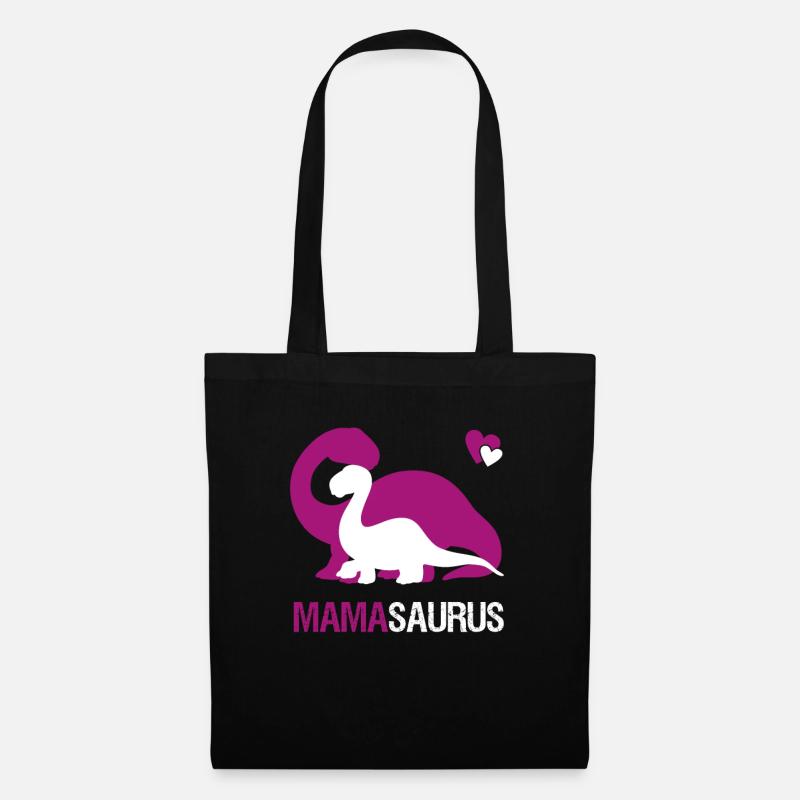 Mamasaurus für Mama und Kinder | Geschenk - Stoffbeutel - Schwarz