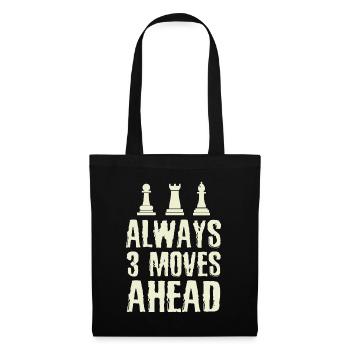 Le joueur d'échecs avance toujours 3 Amant d'échecs - Sac en tissu - noir - Devant