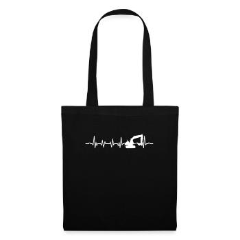 Engineering Vehicle Mechanic Excavator Digging - Tote Bag - black - Front