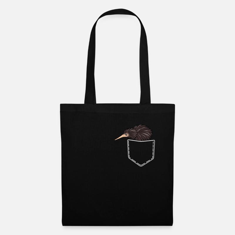 Kiwi Vogel Neuseeland Tier Liebhaber Geschenk - Stoffbeutel - Schwarz