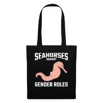 Hippocampes mer Féminisme égalité des droits - Sac en tissu - noir - Devant