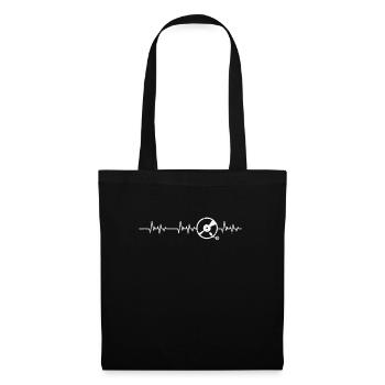 DJ Heartbeat Pulse Djing Disc Jockey Gift - Tote Bag - black - Front