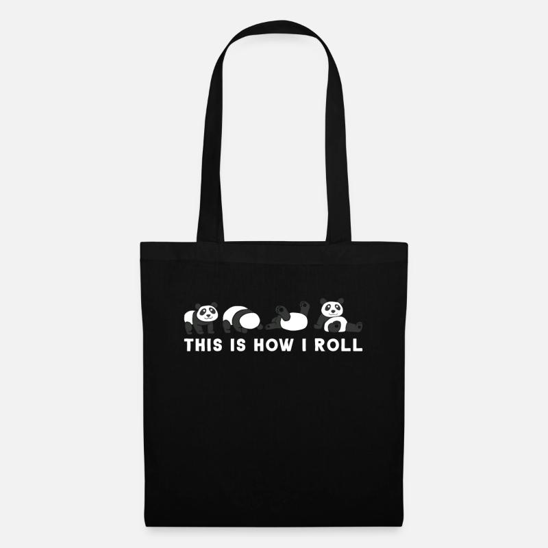 Comment je roule Panda Bear Panda Bear Adventure Gift - Sac en tissu - noir