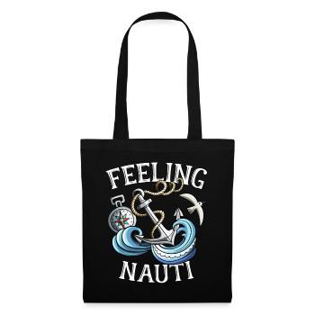 Beautiful sailor sea nautical waves regatta gift - Tote Bag - black - Front