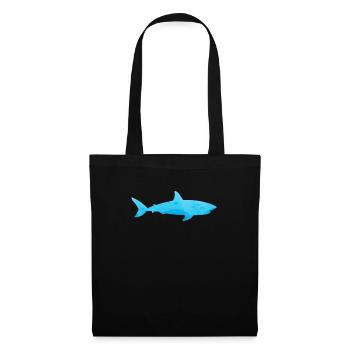 requin - Sac en tissu - noir - Devant