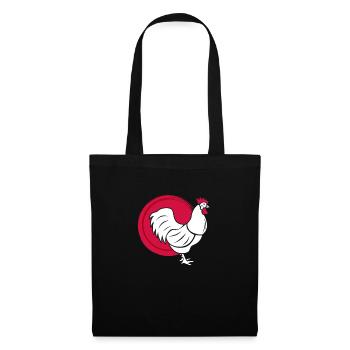 Huhn Hühner Chicken Bauernhof Ei Vogel Geschenk - Stoffbeutel - Schwarz - Vorne