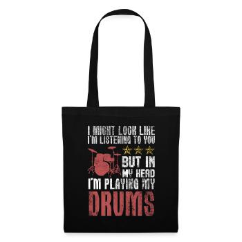 Batteur musicien de Drum - Sac en tissu - noir - Devant