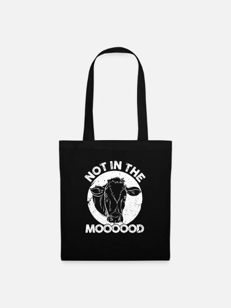 Vache Vaches Muh Farm Farmeress Farmer Gift - Sac en tissu - noir