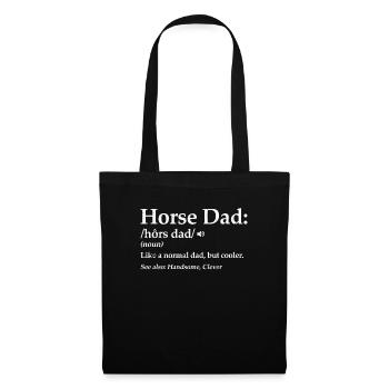 Horse Father Rider Equestrian Father's Day Gift - Tote Bag - black - Front