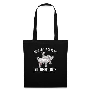Chèvre chèvre chèvre chèvre cadeau paysan - Sac en tissu - noir - Devant