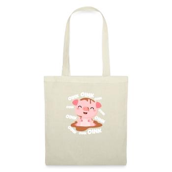 Cochon cochon truie joli cadeau - Sac en tissu - nature - Devant