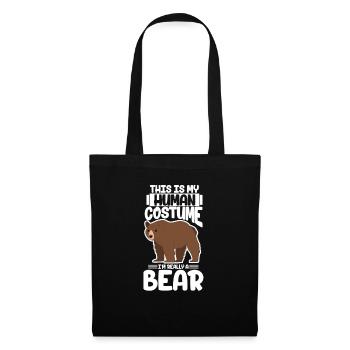 Costume d'Ours Ours Ours Brun Cadeau d'Halloween - Sac en tissu - noir - Devant