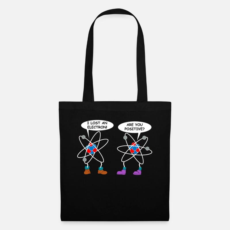 Elektron Physik Wissenschaft Atom Chemie Geschenk - Stoffbeutel - Schwarz