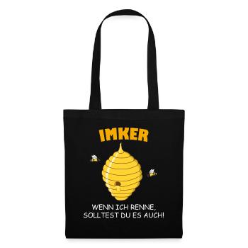 Cadeau de nid d'abeilles apicole apicole apiculteur - Sac en tissu - noir - Devant