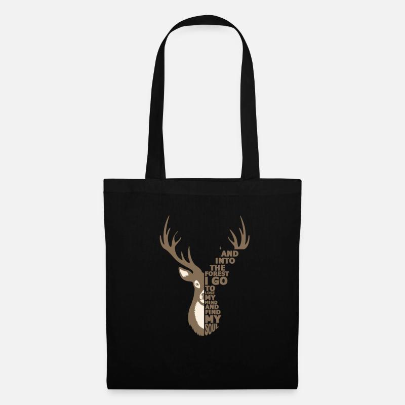 Forest woods wood tree trees forester gift - Tote Bag - black