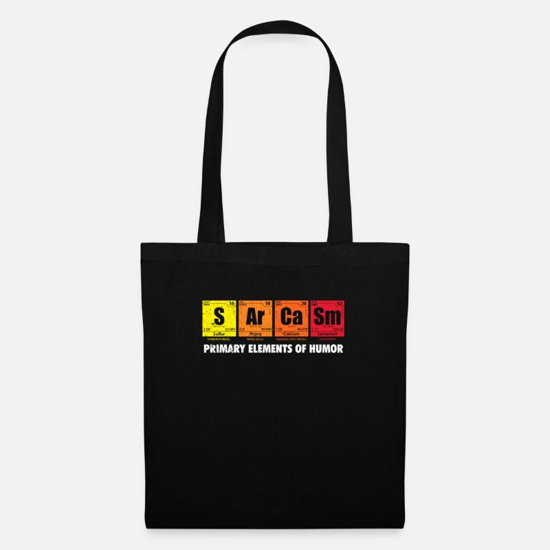 Chimie des sarcasmes Nerd Geek Sarcasm Gift - Sac en tissu - noir