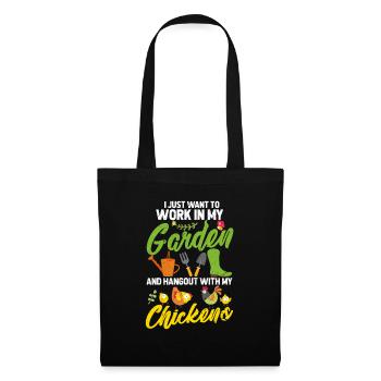 Garden chickens - Tote Bag - black - Front