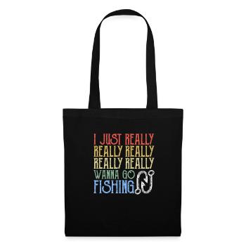 Angler fishing fishing fisherman fish gift - Tote Bag - black - Front