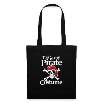 Tête de pirate Halloween pirate tête de pirate - Sac en tissu - noir - Devant