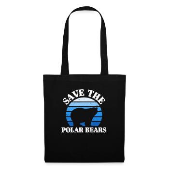 Ours polaire - Sac en tissu - noir - Devant