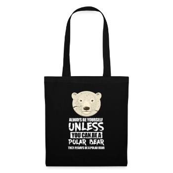 Ours polaire - Sac en tissu - noir - Devant
