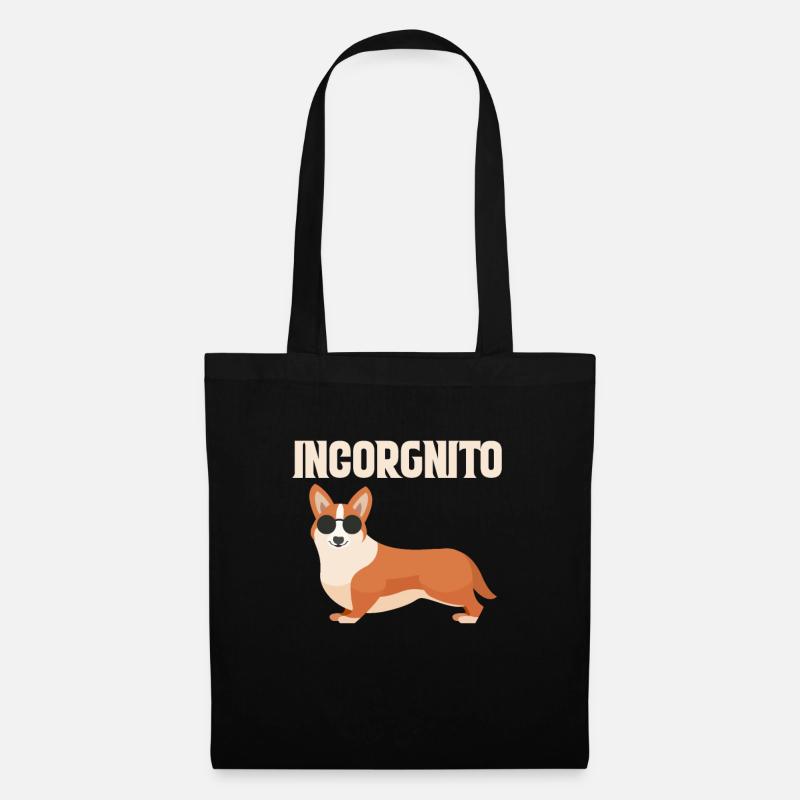 Corgi - Stoffbeutel - Schwarz