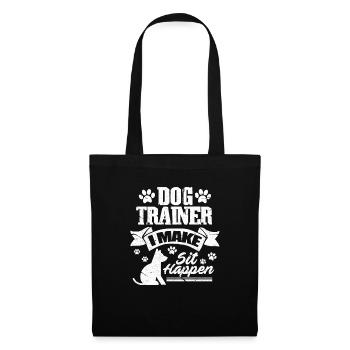 Chien école chien chien chien formateur cadeau - Sac en tissu - noir - Devant
