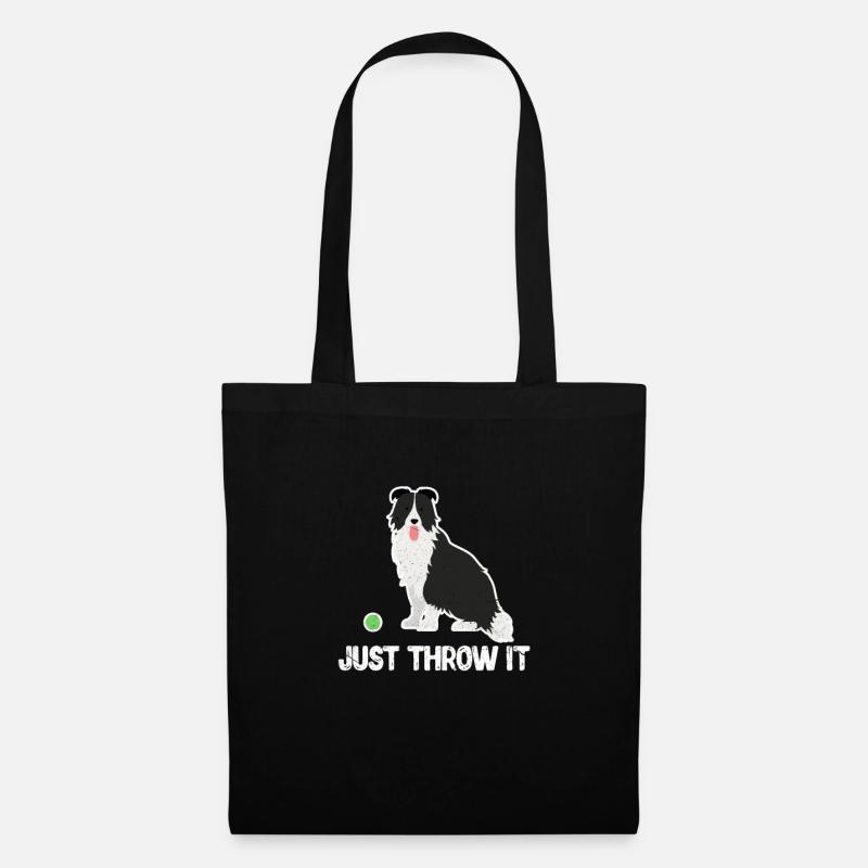 Border Collie - Stoffbeutel - Schwarz