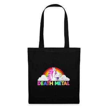 Rainbow Death Metal Unicorn - Tote Bag - black - Front