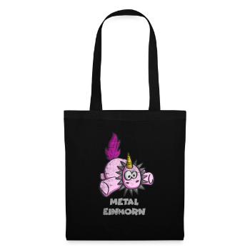 Unicorn Metal - Tote Bag - black - Front