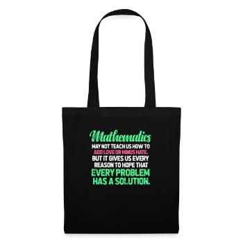 Mathe Mathematik Lehrer Algebra Schule Pi Geschenk - Stoffbeutel - Schwarz - Vorne