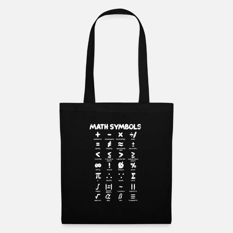 Mathe Mathematik Lehrer Algebra Schule Geschenk - Stoffbeutel - Schwarz